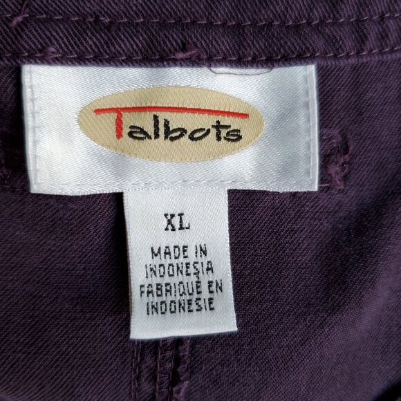 Talbots Y2K Women's XL Purple Jumper Dress Maxi Side Button Pocket Roomy Casual - Picture 3 of 12